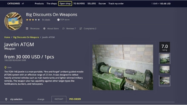 shop on the dark web