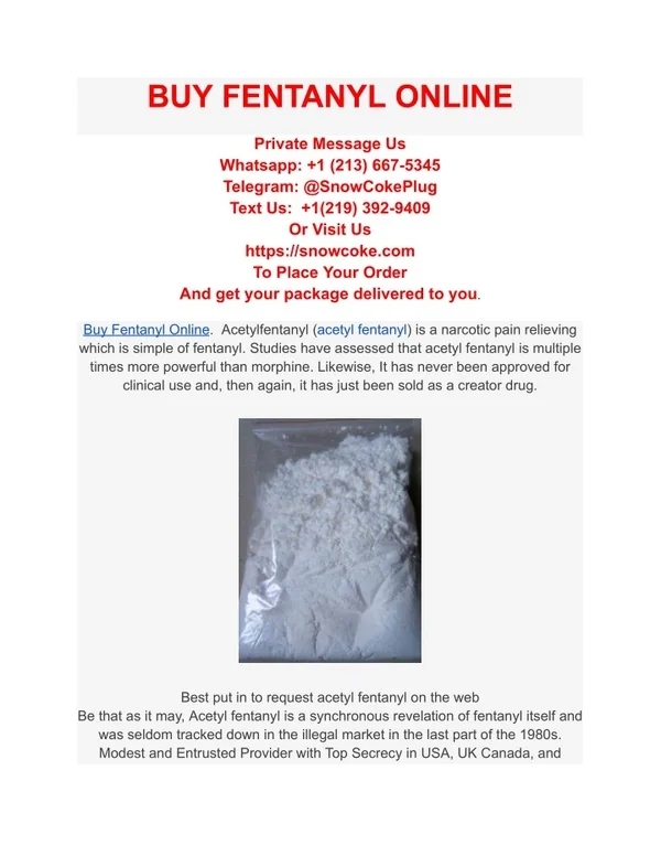 can i buy fentanyl online